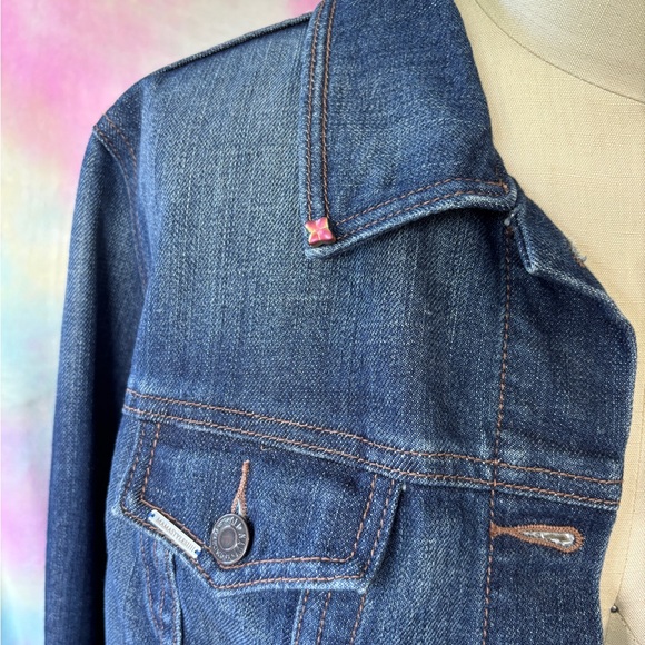 Customized Metallica Rockstar Blue Denim Jean Jacket with Skull Floral Design XL - Picture 10 of 14